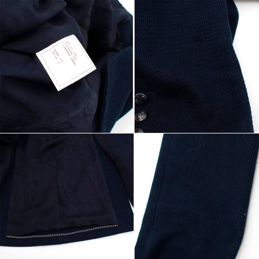 Chanel Navy Coat - Size Large For Sale 4