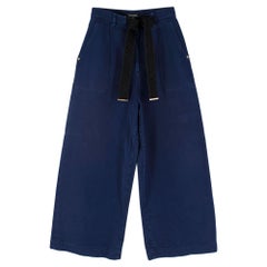 Chanel Navy Denim Culottes - Size US 6