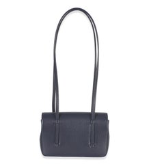 Chanel Navy Grained Shiny Calfskin Preppy Flap Bag