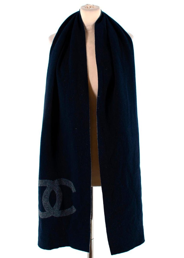 Cashmere scarf Chanel Blue in Cashmere - 25250828