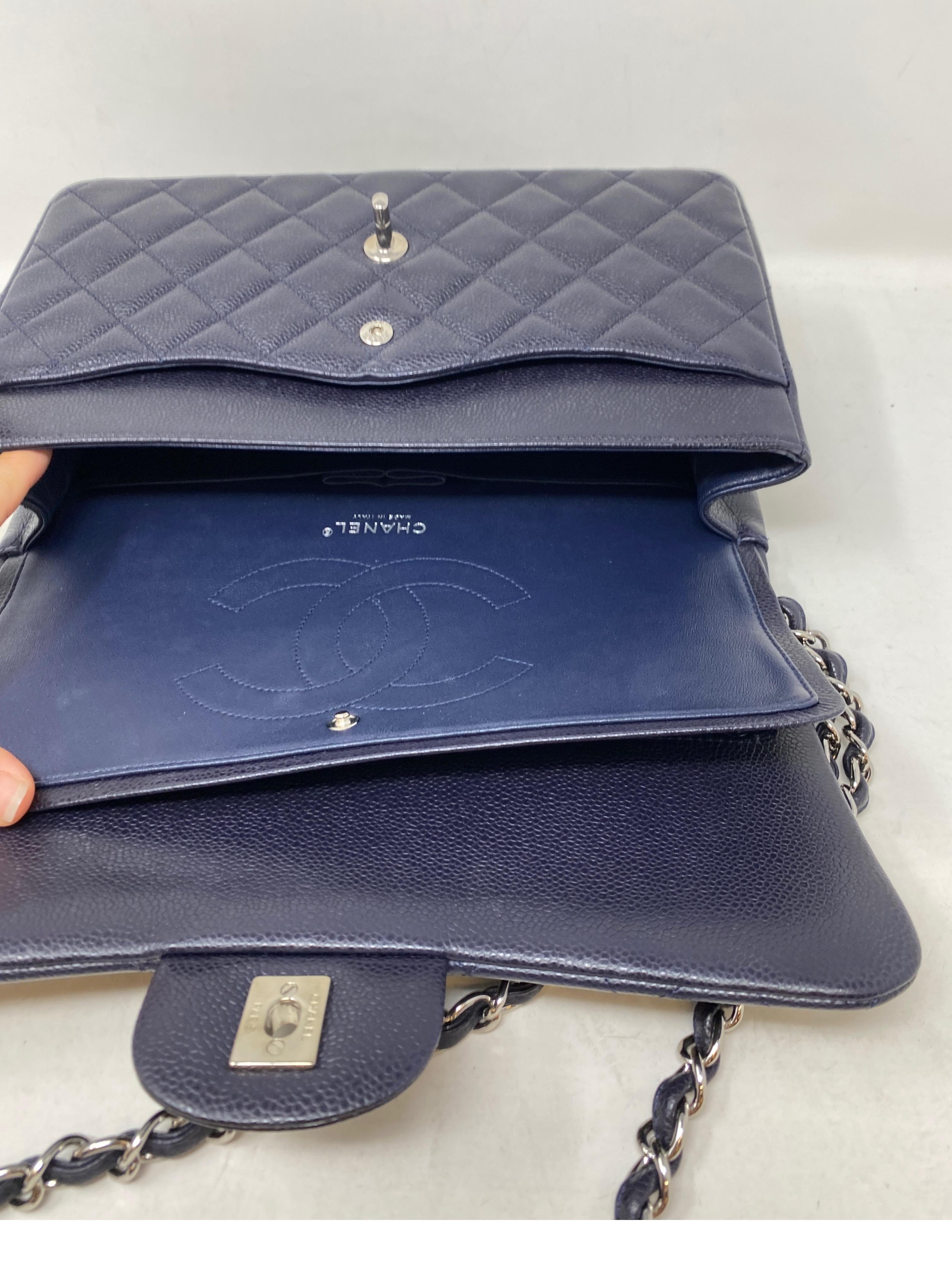 Chanel Navy Jumbo Double Flap Bag 5