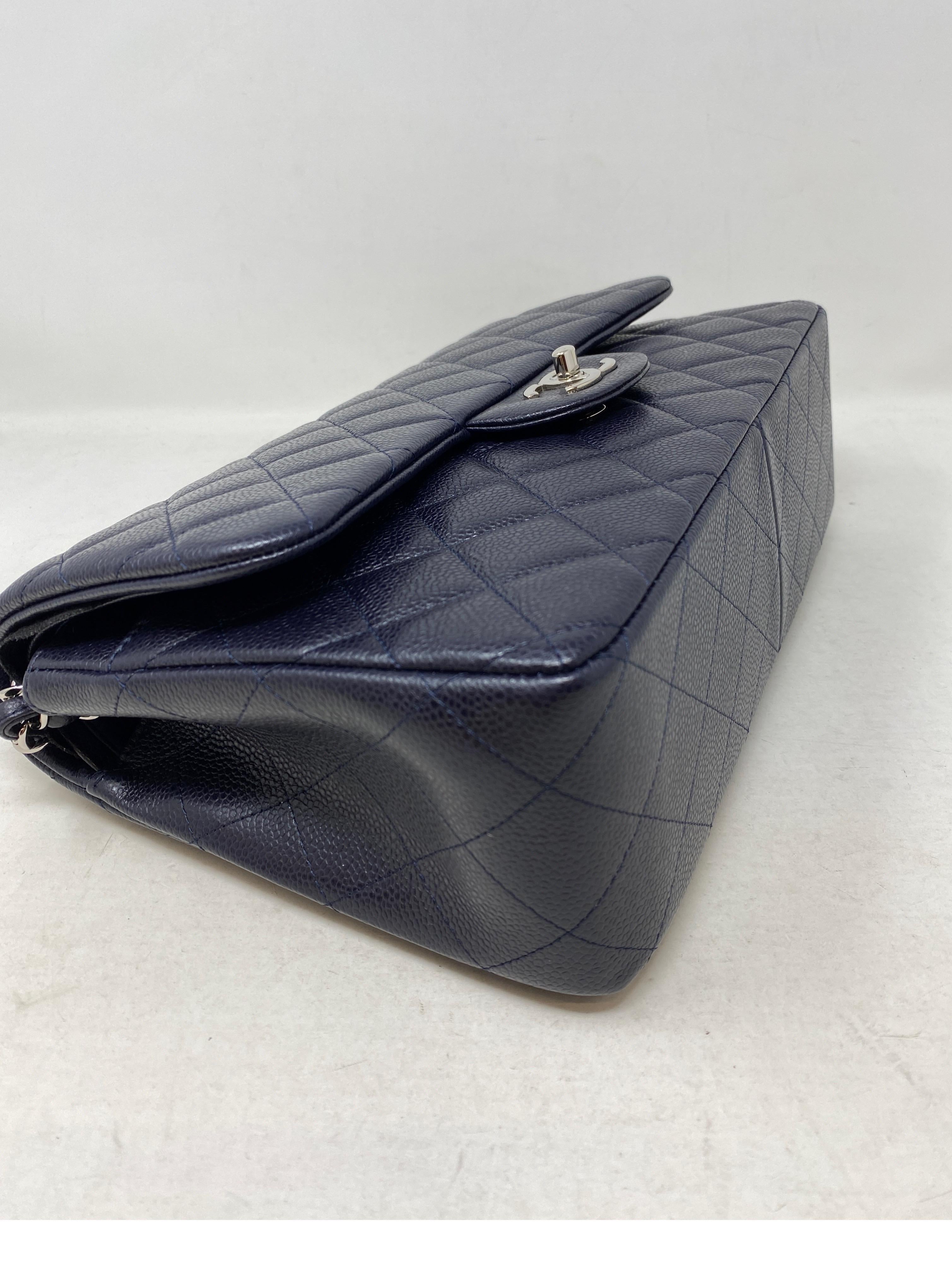 Women's or Men's Chanel Navy Jumbo Double Flap Bag