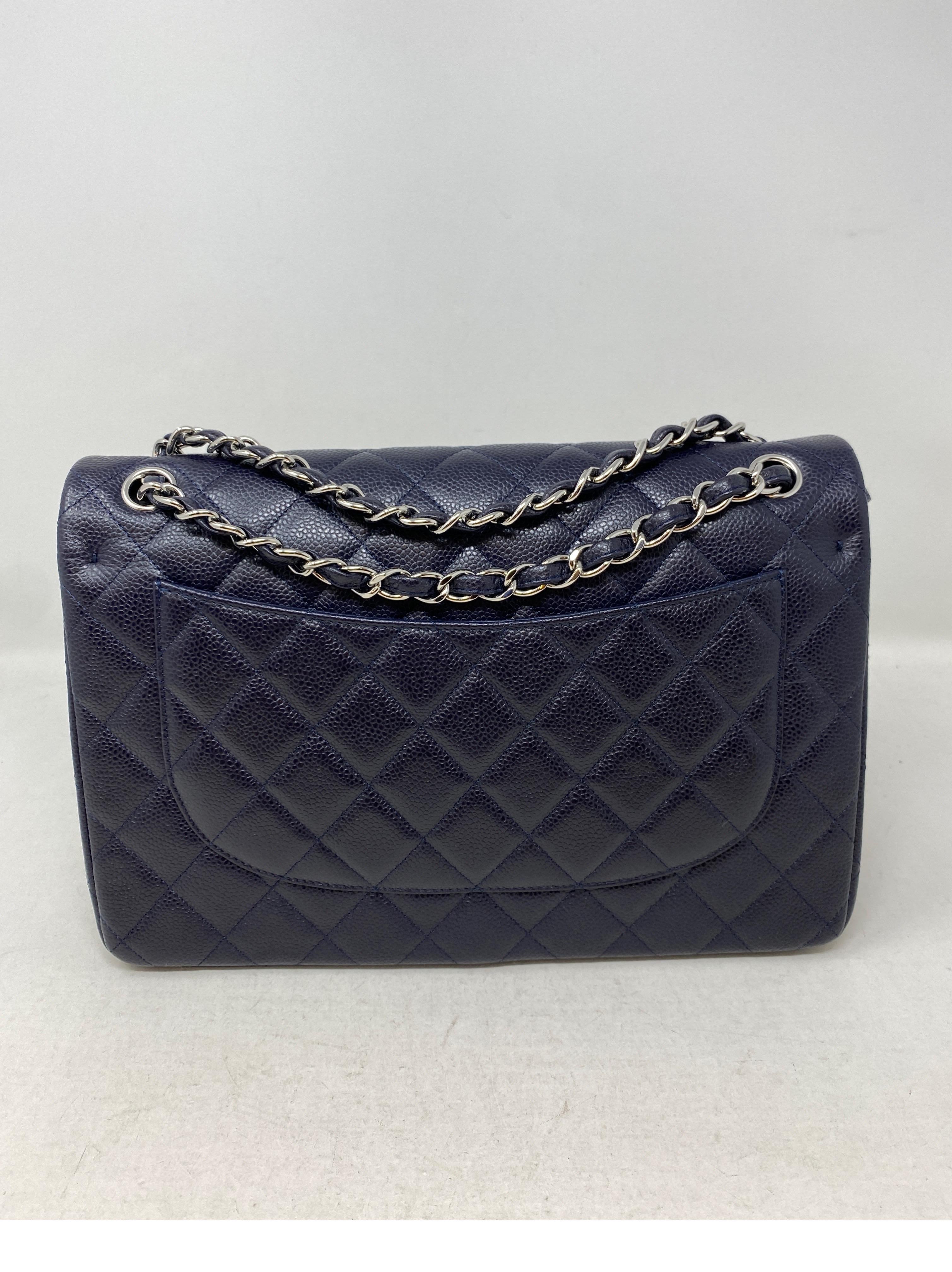 Chanel Navy Jumbo Double Flap Bag 2