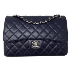 Chanel Navy Jumbo Double Flap Bag