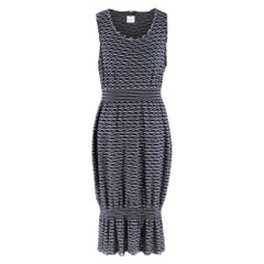 Chanel Navy Knit Sleeveless Dress - Size US 12