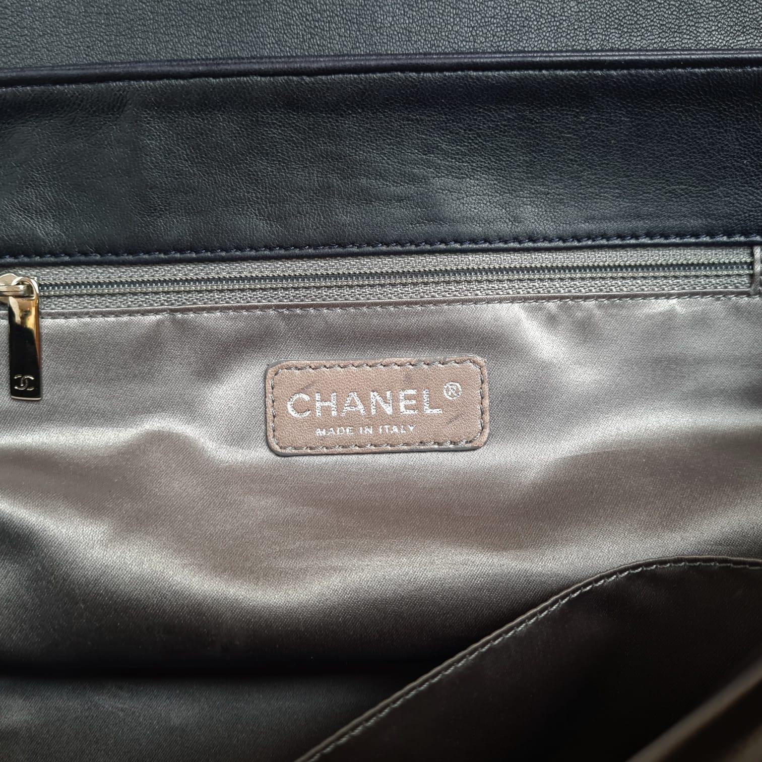 Chanel Navy Lambskin Pearl Obsession Flap Bag 7