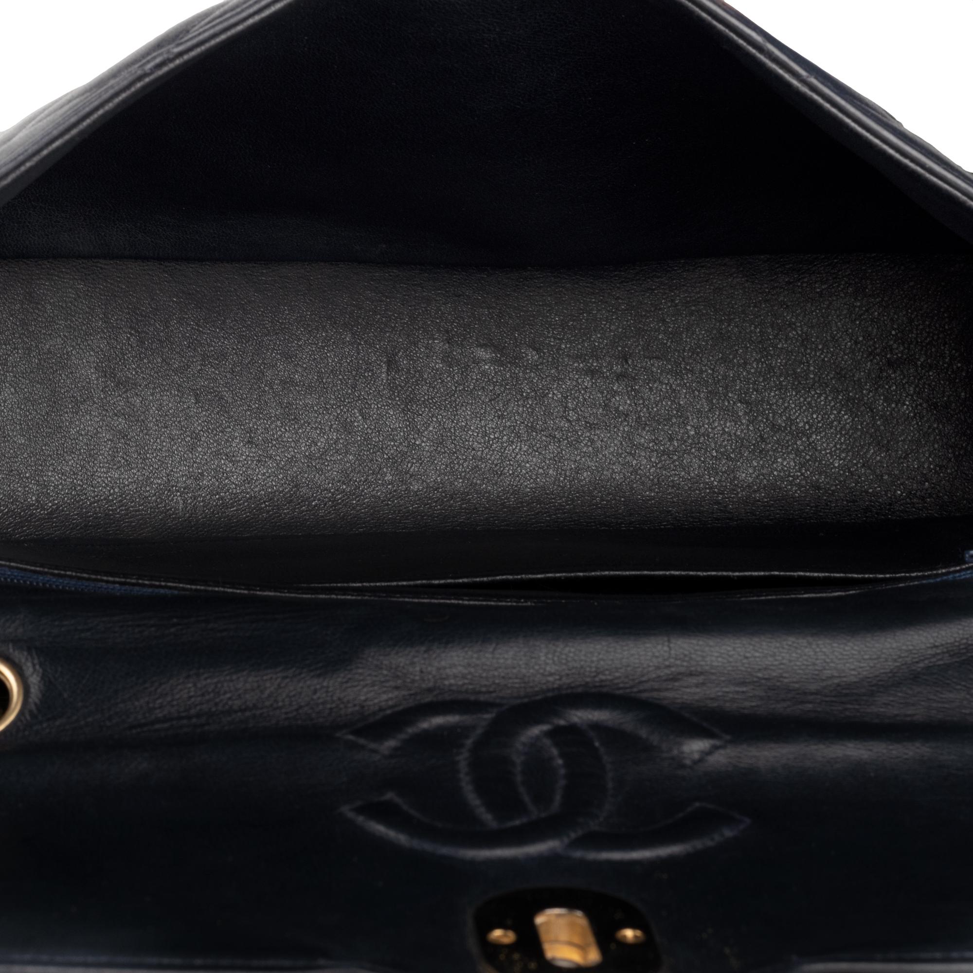 Women's Chanel Navy Lambskin shouldr Bag