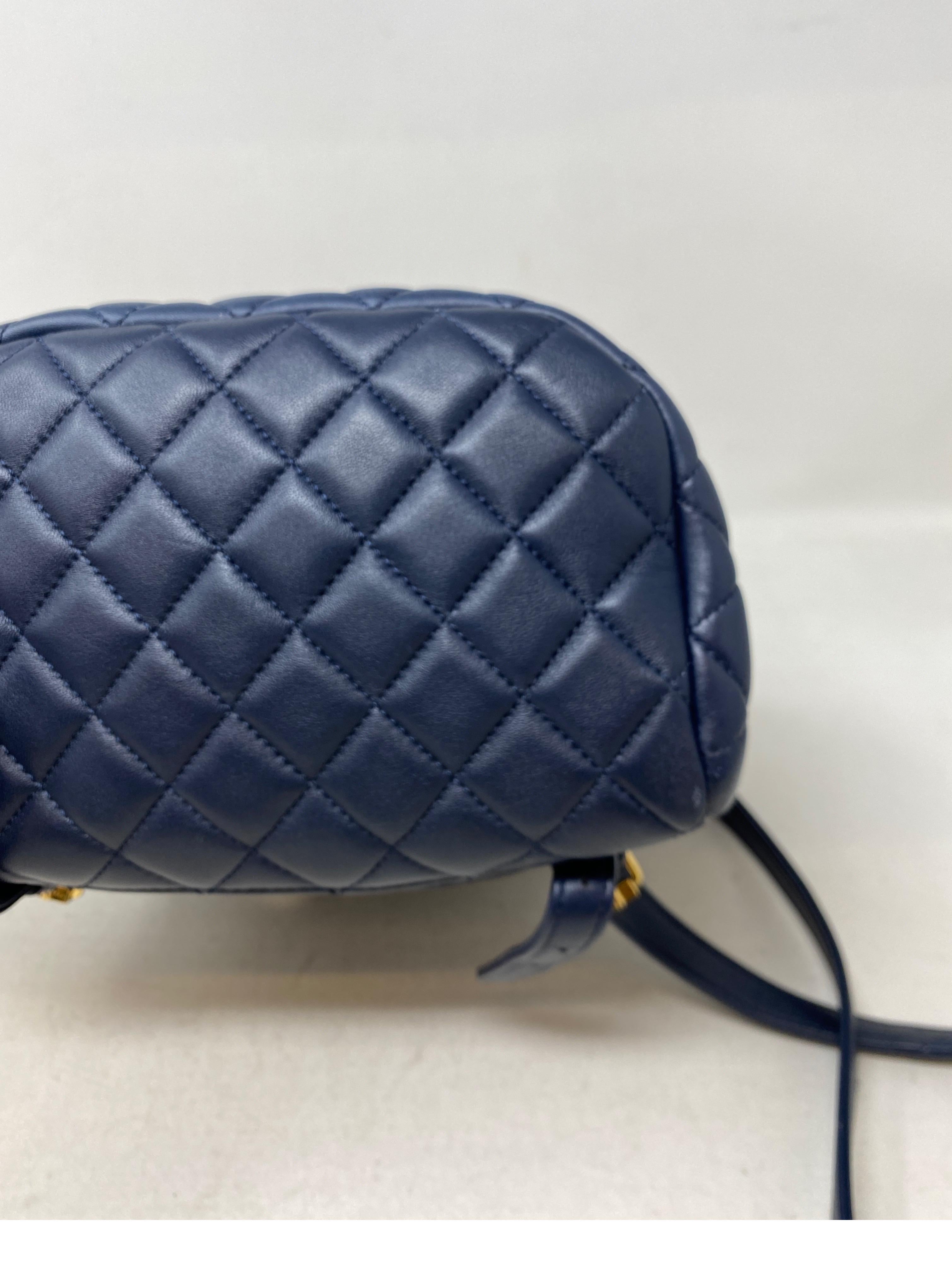 Chanel Navy Leather Backpack  16
