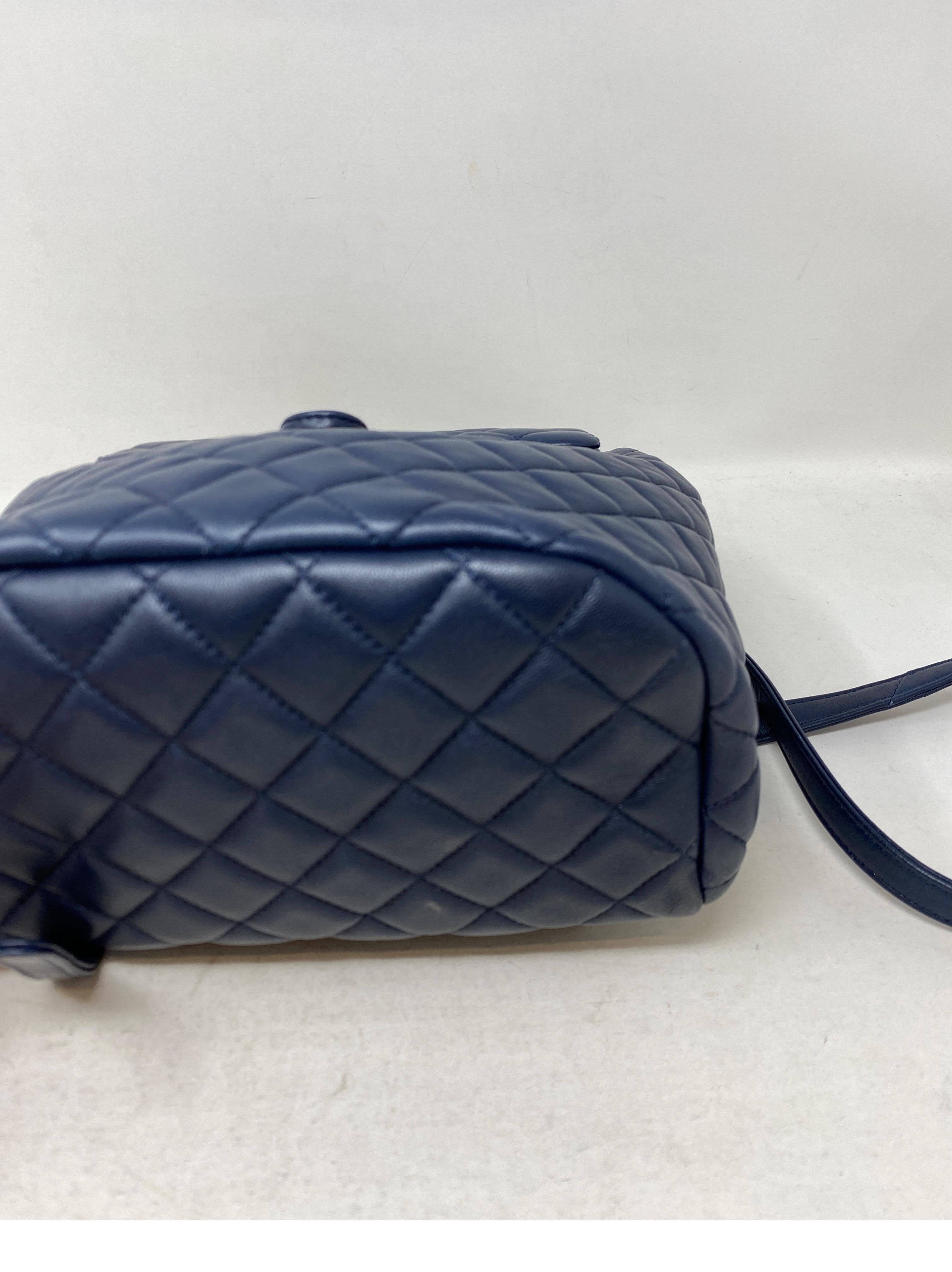 Chanel Navy Leather Backpack  3