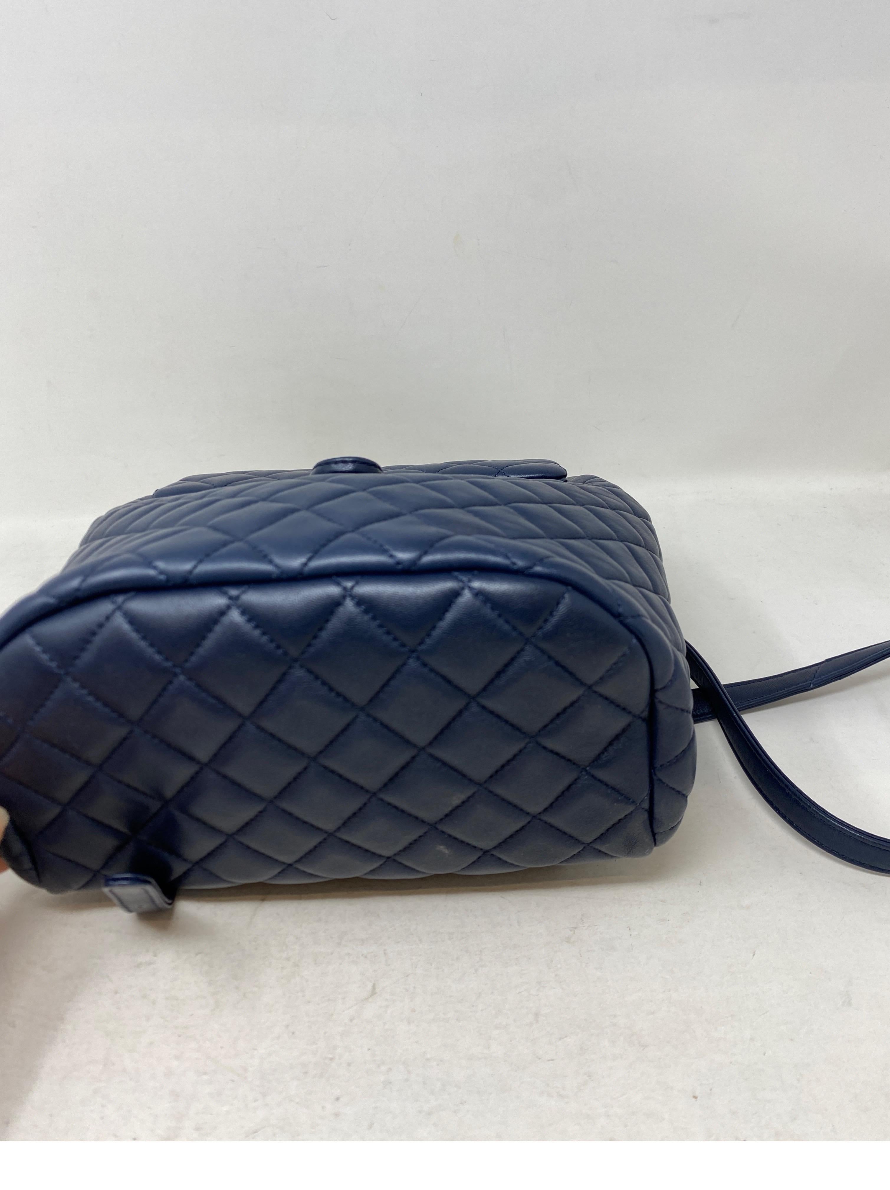 Chanel Navy Leather Backpack  4