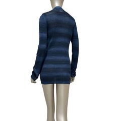 Chanel Navy Metallic Knit Fall 2009 Collection Cardigan Sz.40