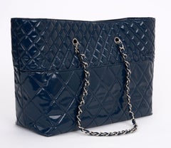 Chanel Navy Patent In the Business Tote