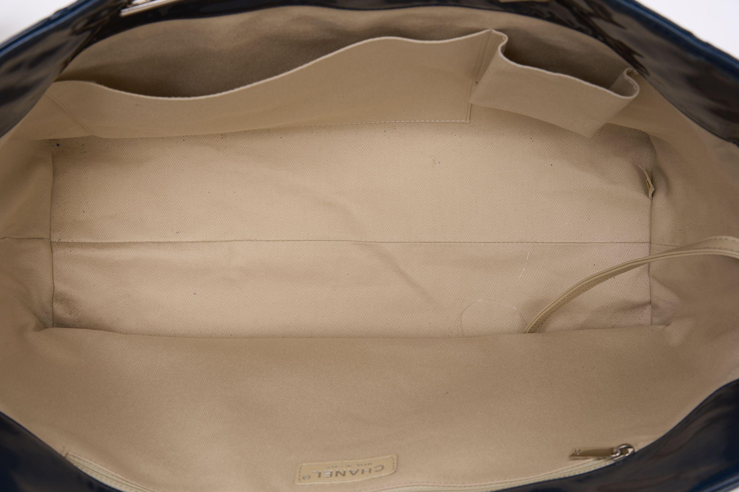 Chanel Navy Patent In the Business Tote For Sale 2