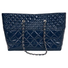 Chanel Navy Patent In the Business Tote