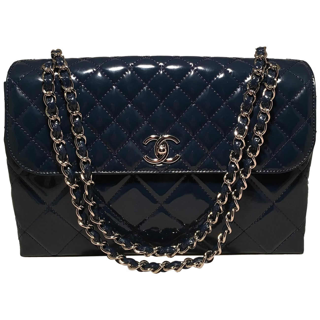 navy patent leather bag