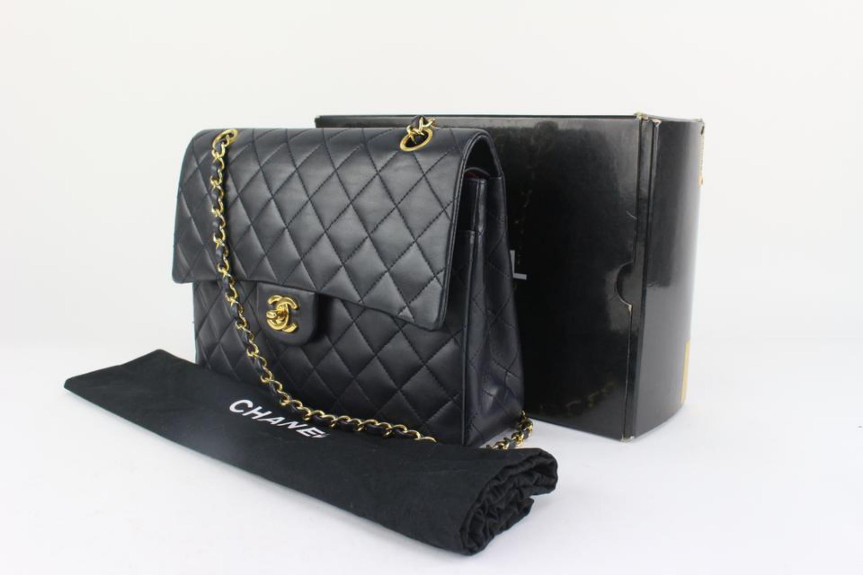 Chanel Navy Quilted Lambskin GHW Square Half Flap Medium Classic Bag 1116c39
Date Code/Serial Number: 1188099
Made In: France
Measurements: Length:  10