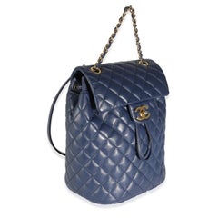 Chanel Navy Quilted Lambskin Small Urban Spirit Backpack