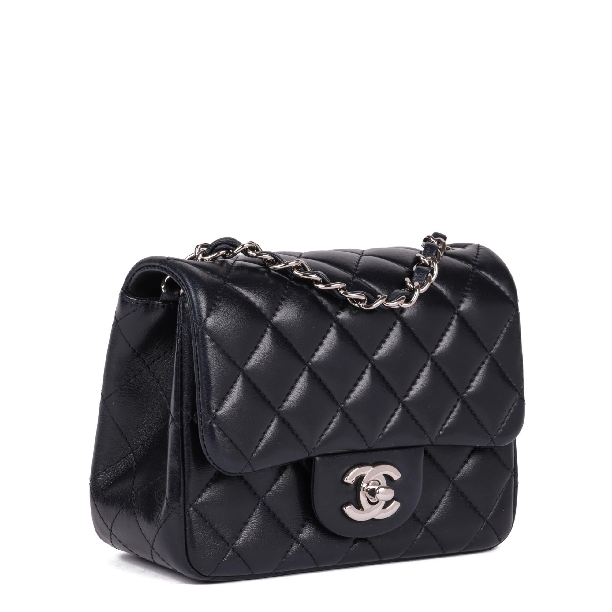 CHANEL
Navy Quilted Lambskin Square Mini Flap Bag

Xupes Reference: HB5026
Serial Number: 16873992
Age (Circa): 2012
Accompanied By: Chanel Dust Bag, Authenticity Card, Care Booklet
Authenticity Details: Authenticity Card, Serial Sticker (Made in