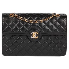 Vintage CHANEL Navy Quilted Lambskin Square Mini Flap Bag