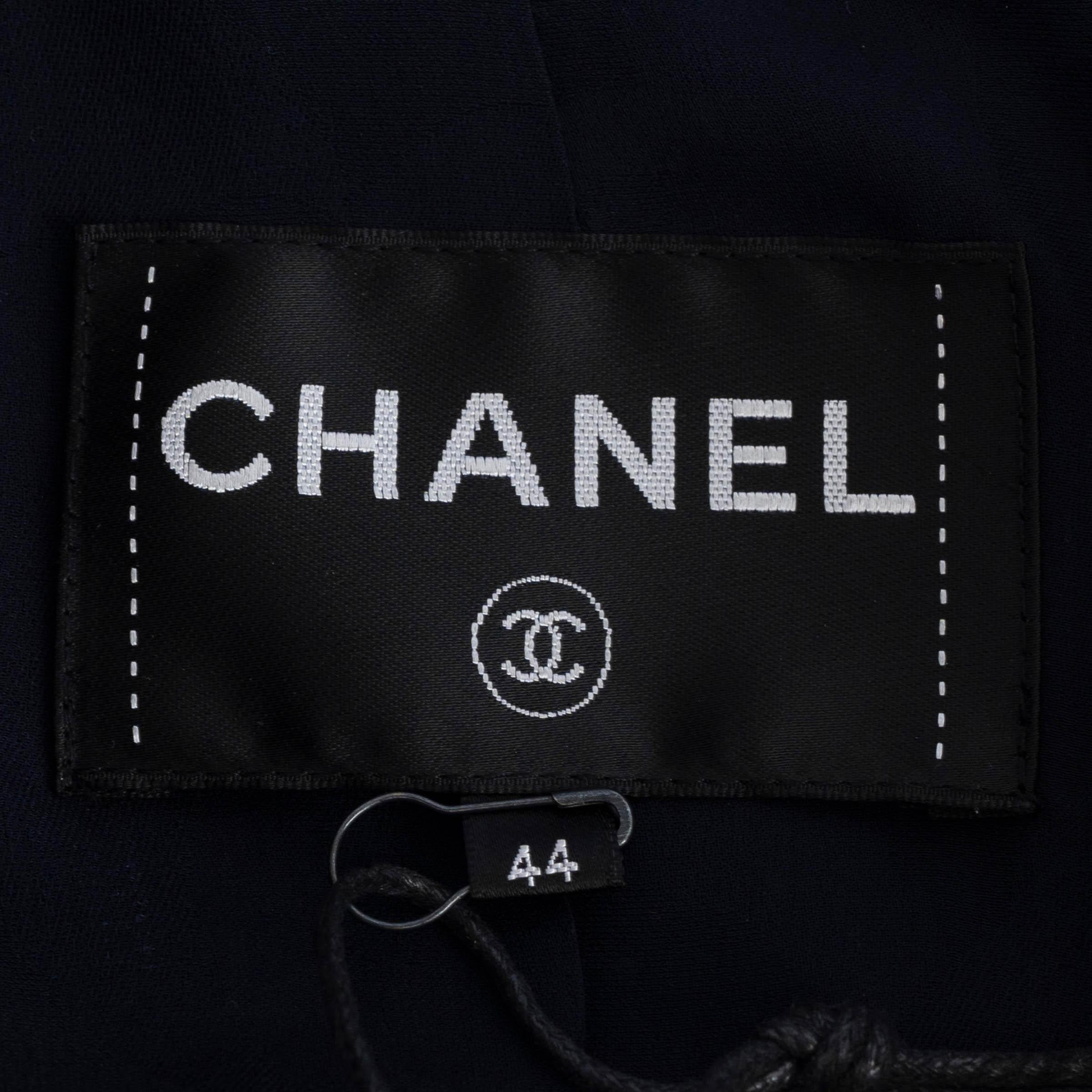 Chanel, giacca TWEED a quattro tasche 2020 20S, rosso navy e bianco, 44 L. in vendita 1