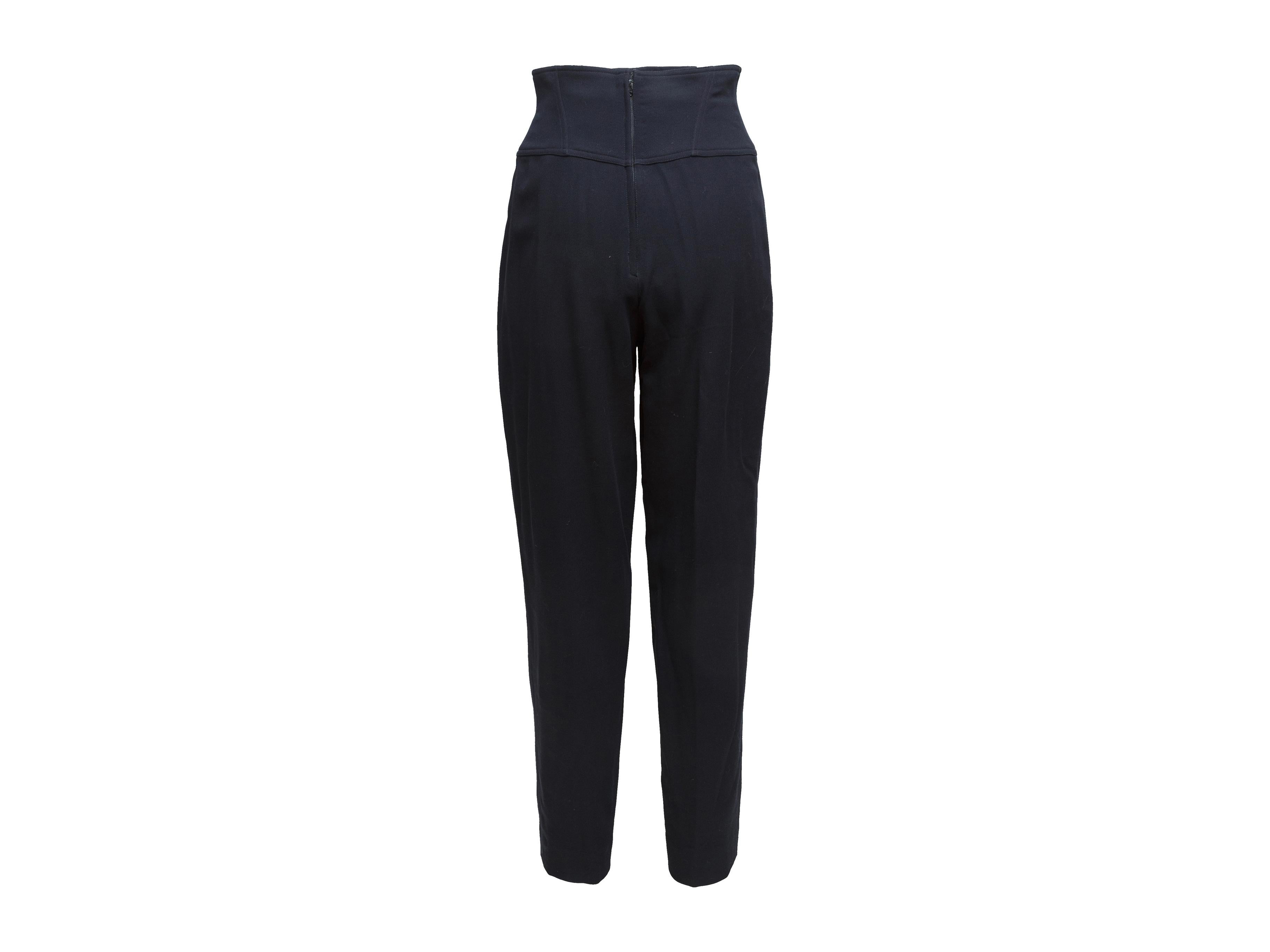 Black Chanel Navy Sailor Trousers
