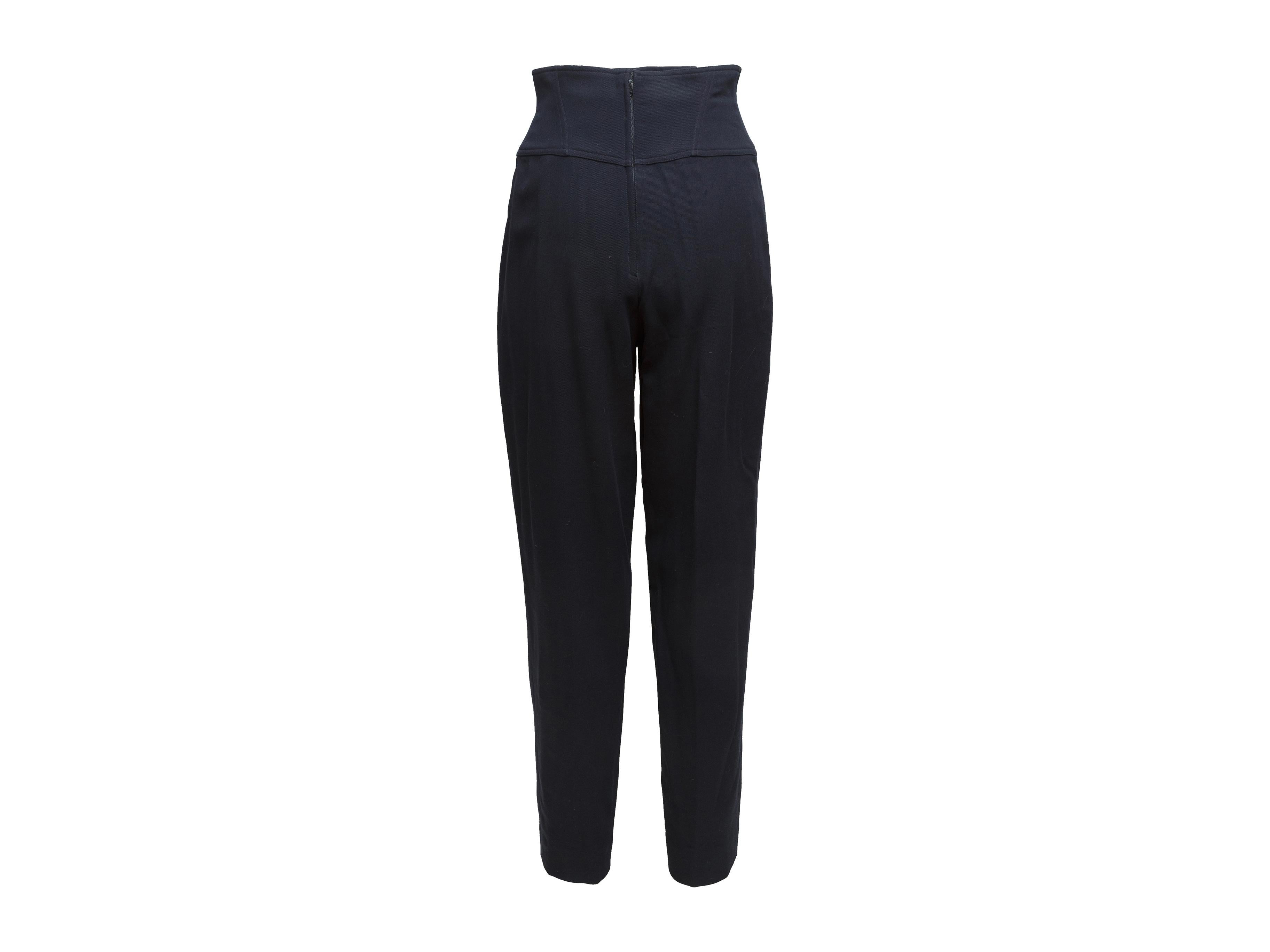 Black Chanel Navy Sailor Trousers