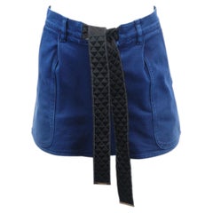 Chanel Navy Shorts With Belt