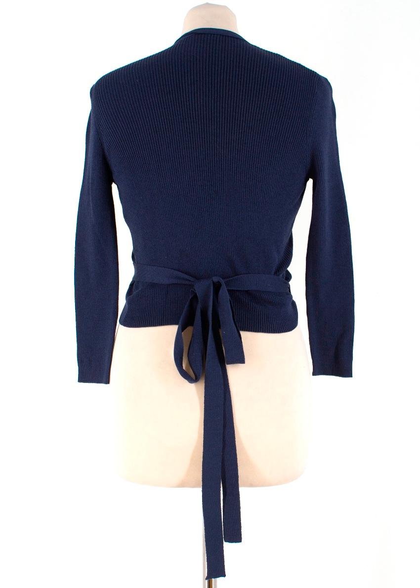 navy wrap cardigan