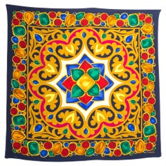 Chanel Navy Silk Scarf