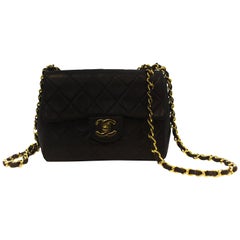 Chanel Navy Single Flap Quilted Bag