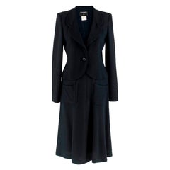 Chanel Navy Tailored Classic Jacket & Skirt S