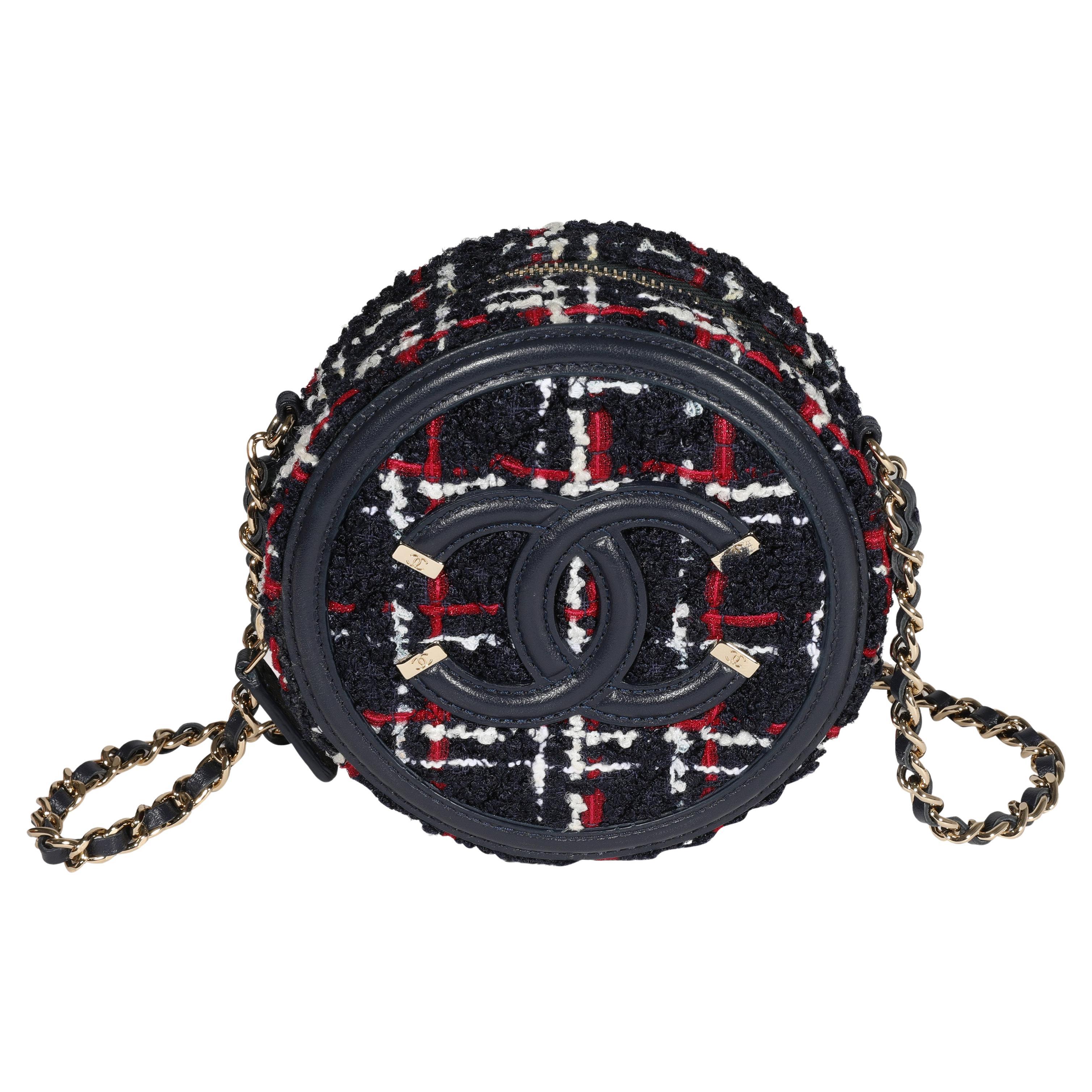 Chanel Multicolor Patent Calfskin And PVC Filigree Round Clutch