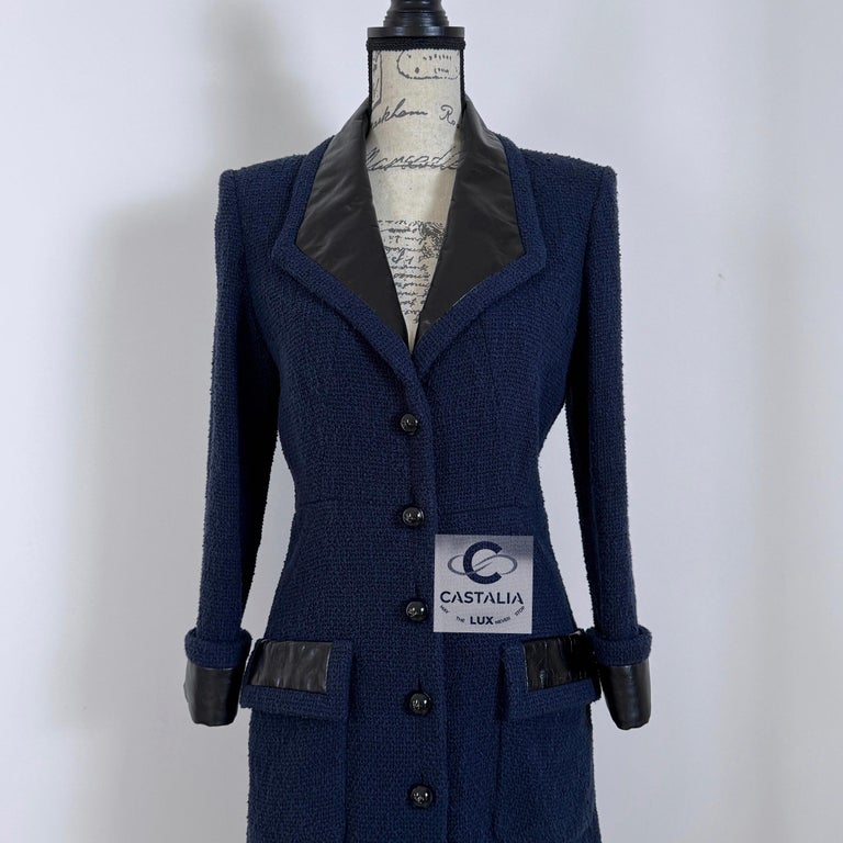 Ladies Jackets Chanel Navy Tweed Jacket Chanel Navy Tweed Long