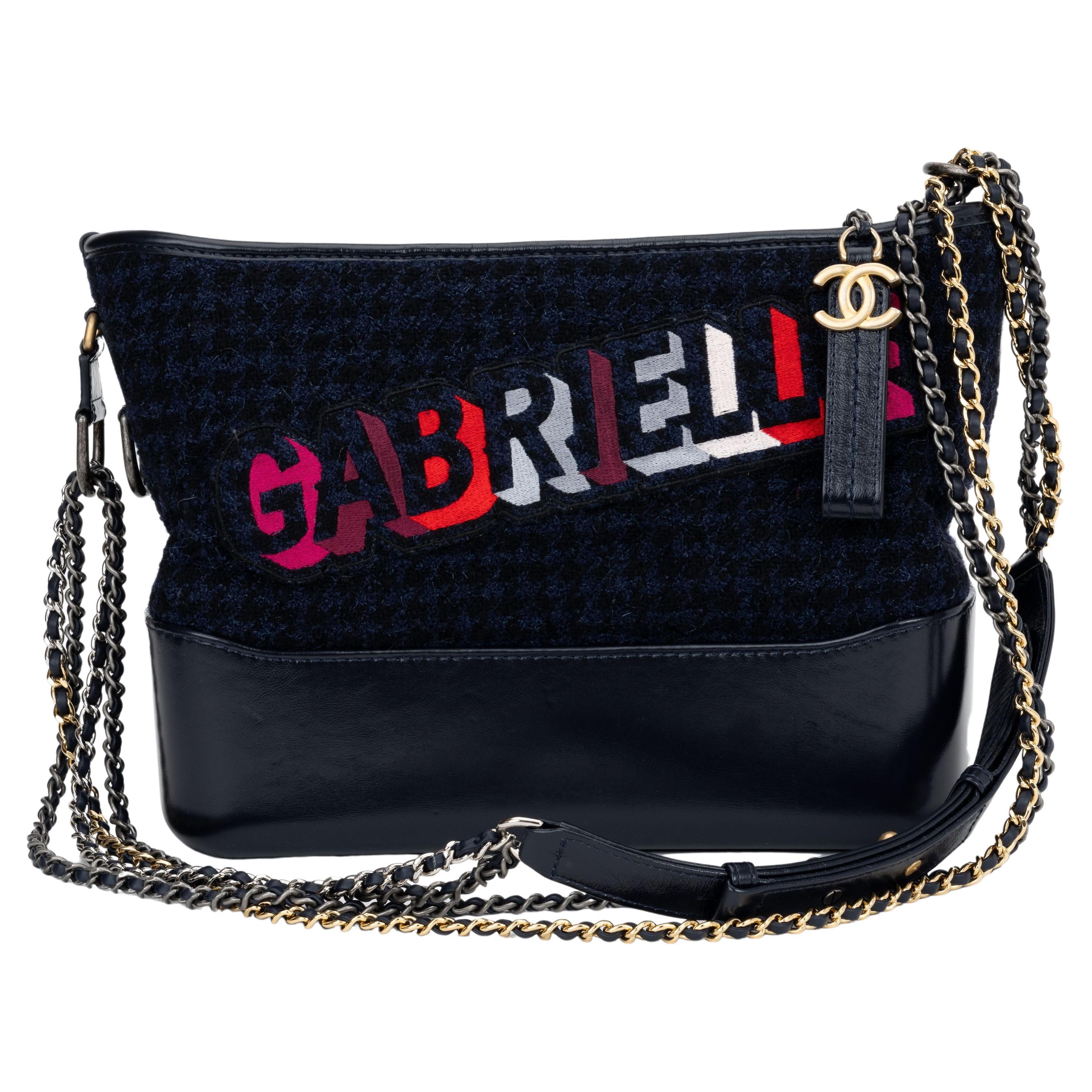 Chanel Navy Tweed Gabrielle Bag