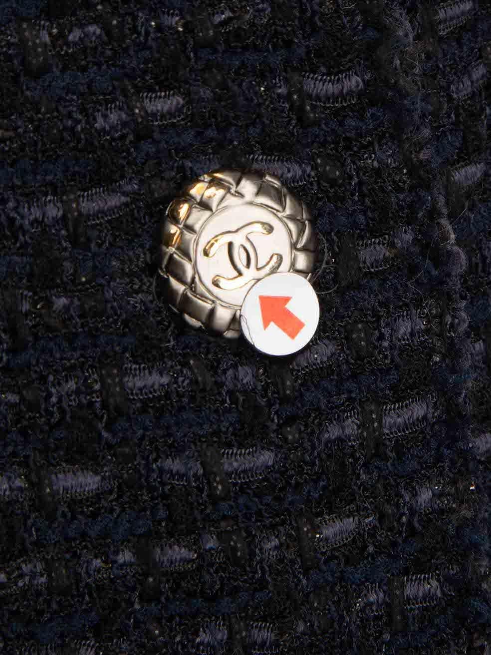 Chanel Navy Tweed Pockets Jacket Size 5XL 1