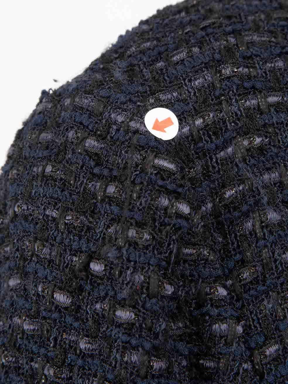 Chanel Navy Tweed Pockets Jacket Size 5XL 3