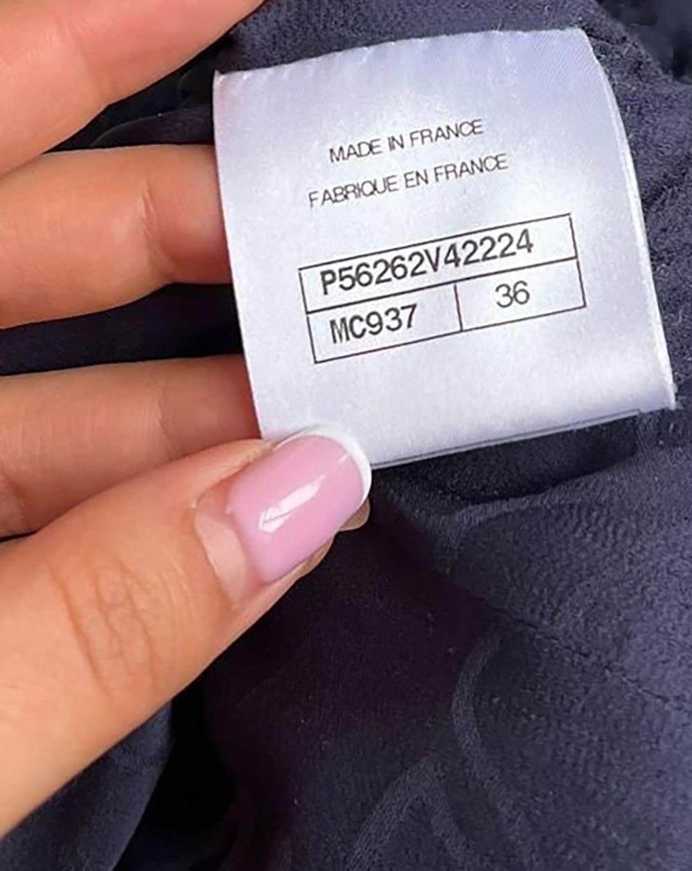 Chanel Navy Tweed Velcro Accents Jacket 5