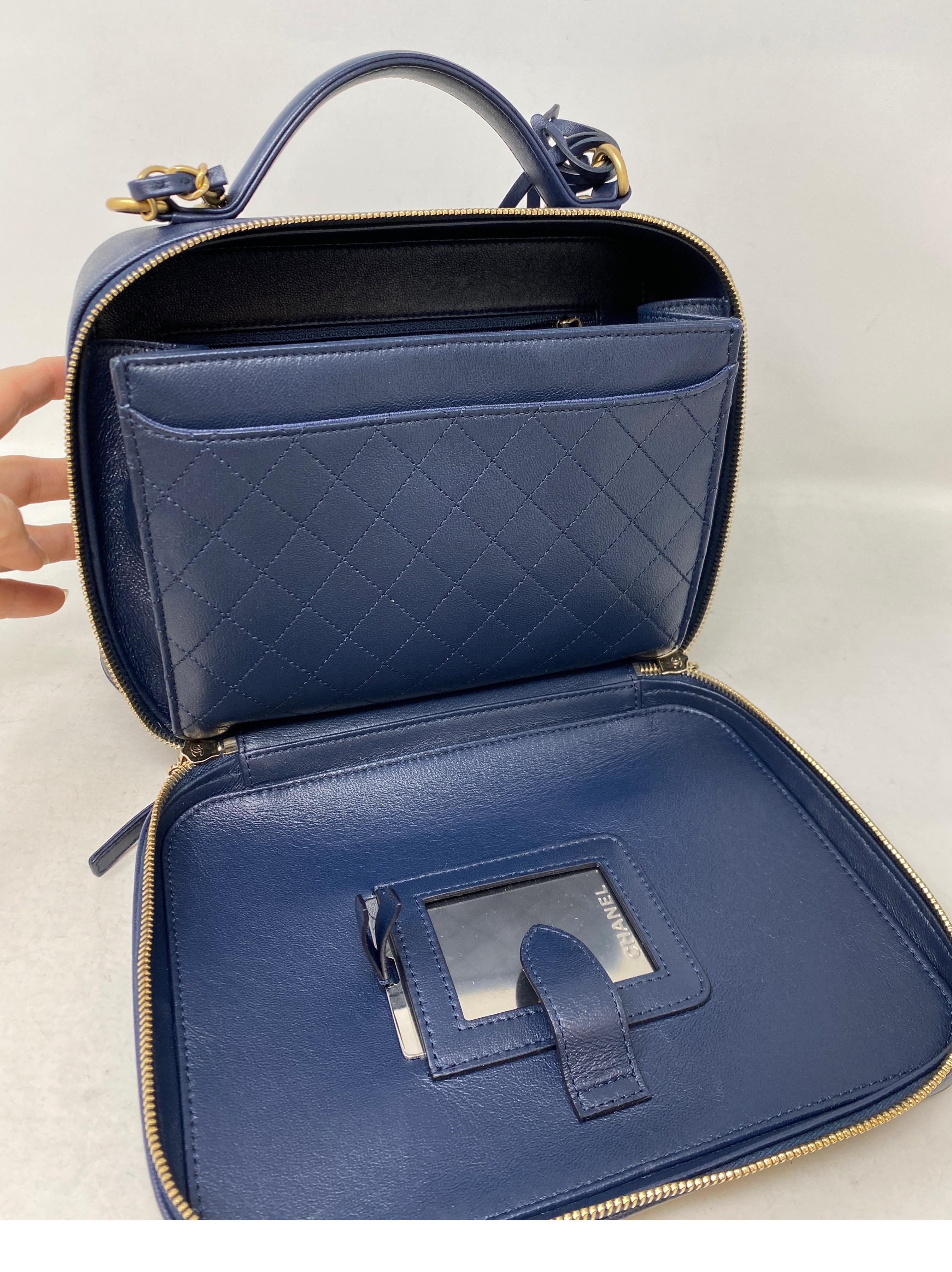 Chanel Navy Vanity Bag  5