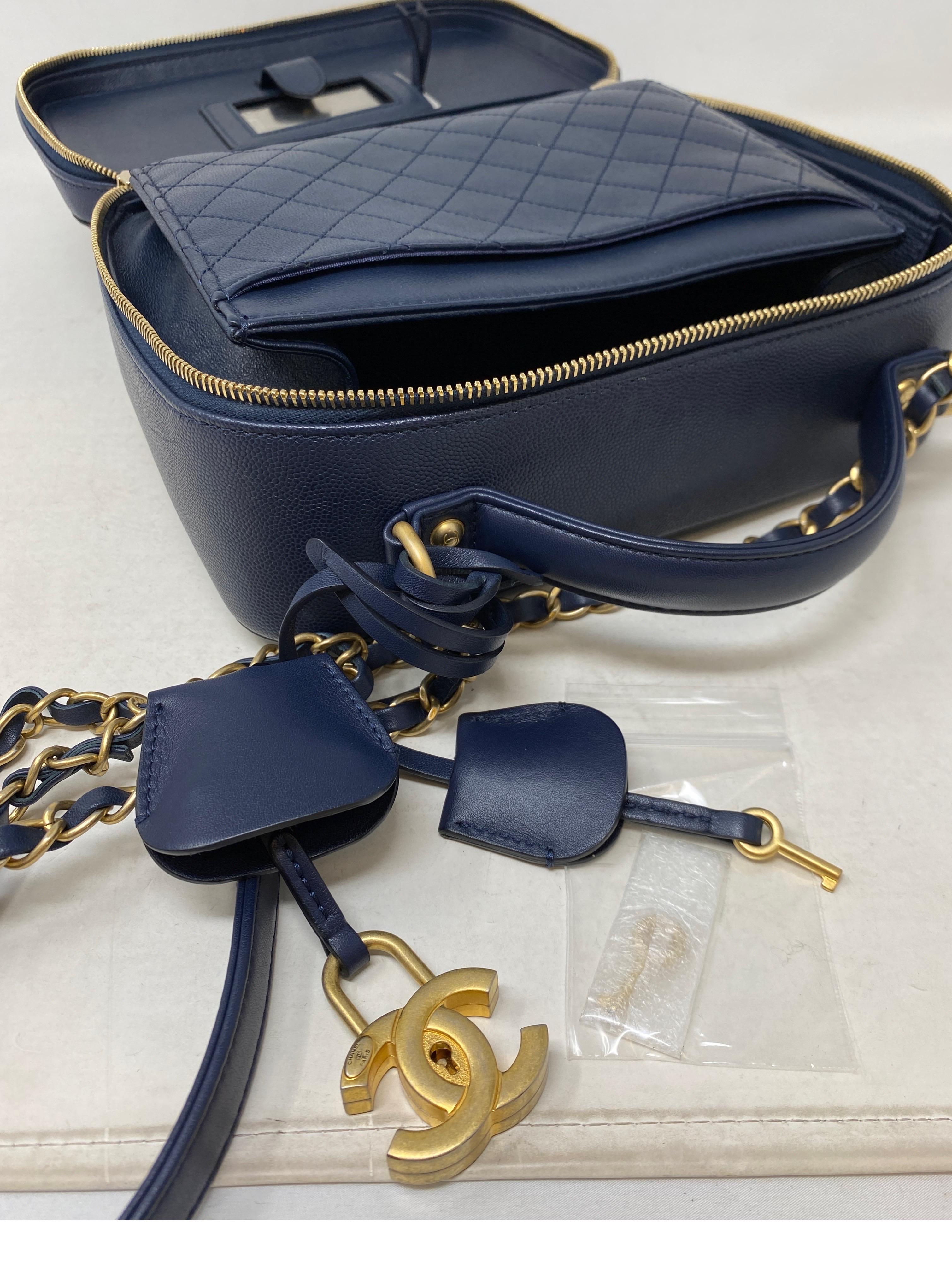 Chanel Navy Vanity Bag  8