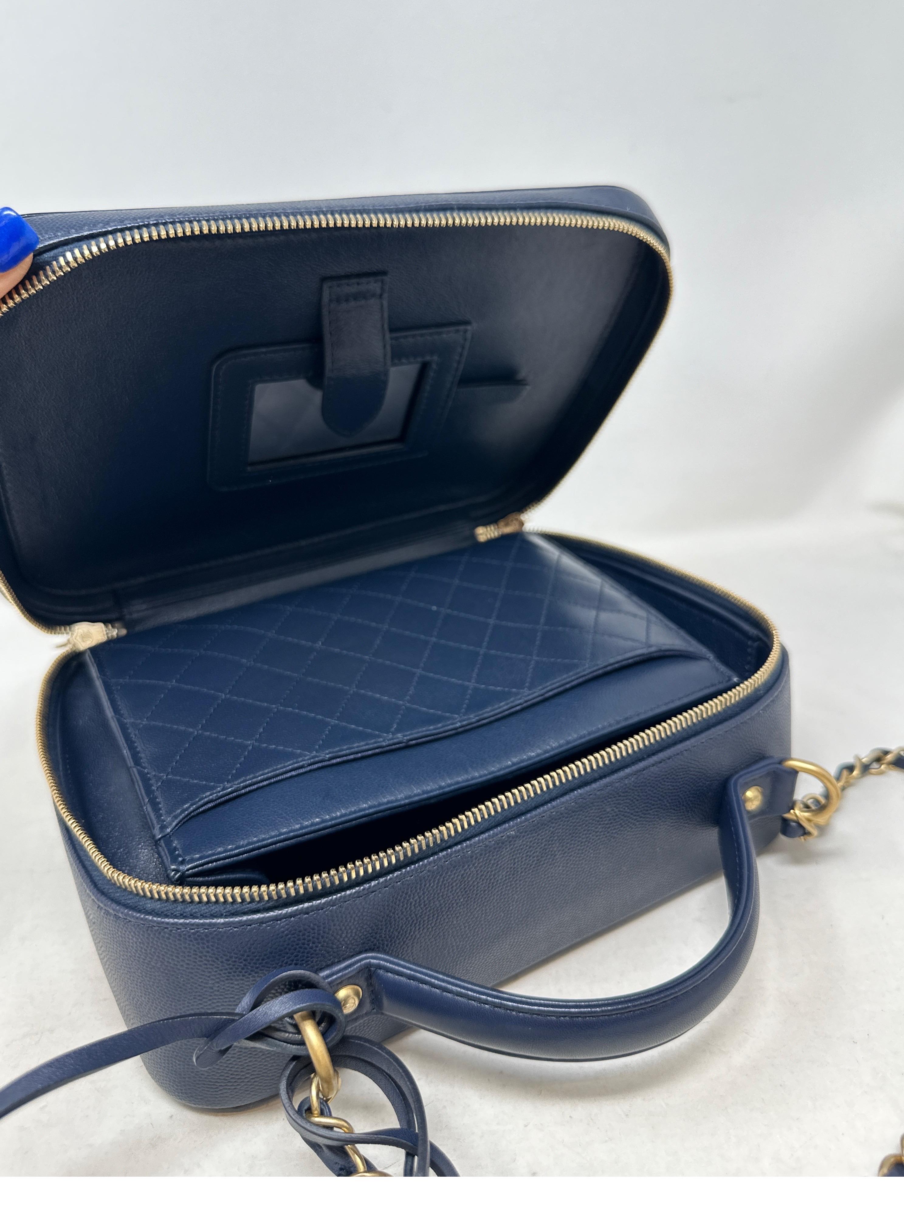 Chanel Navy Vanity Bag  For Sale 9
