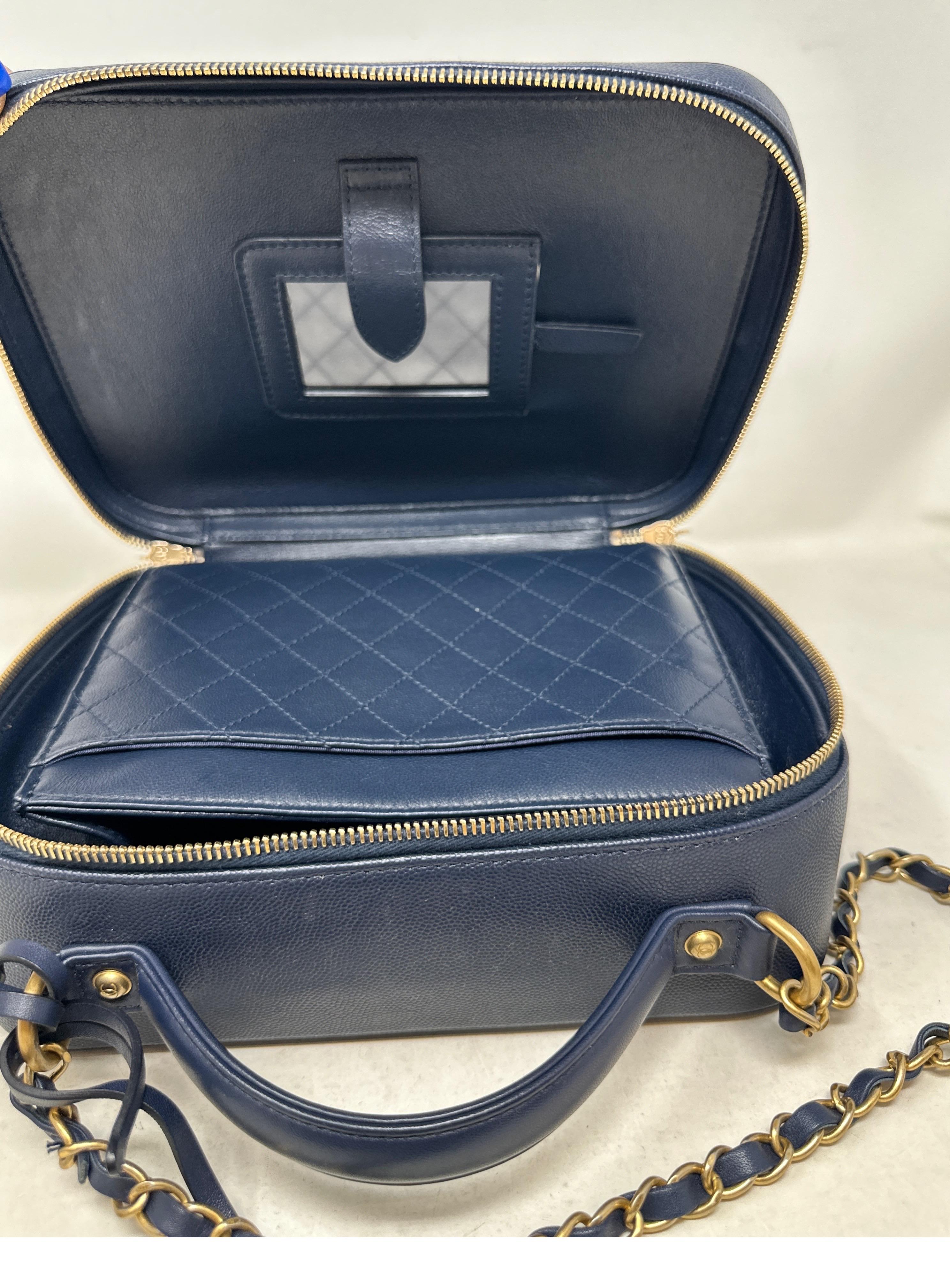 Chanel Navy Vanity Bag  For Sale 10