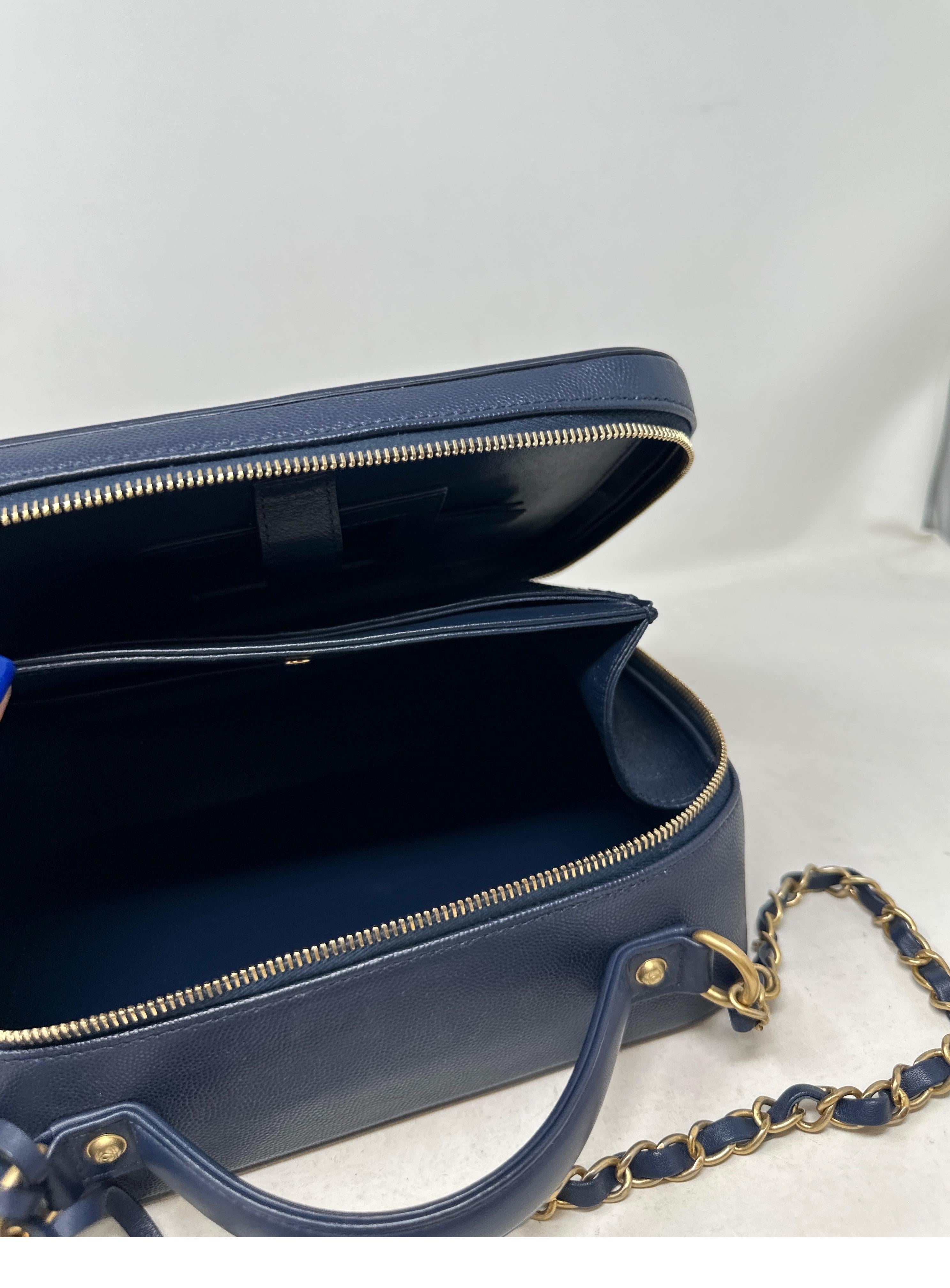 Chanel Navy Vanity Bag  For Sale 11