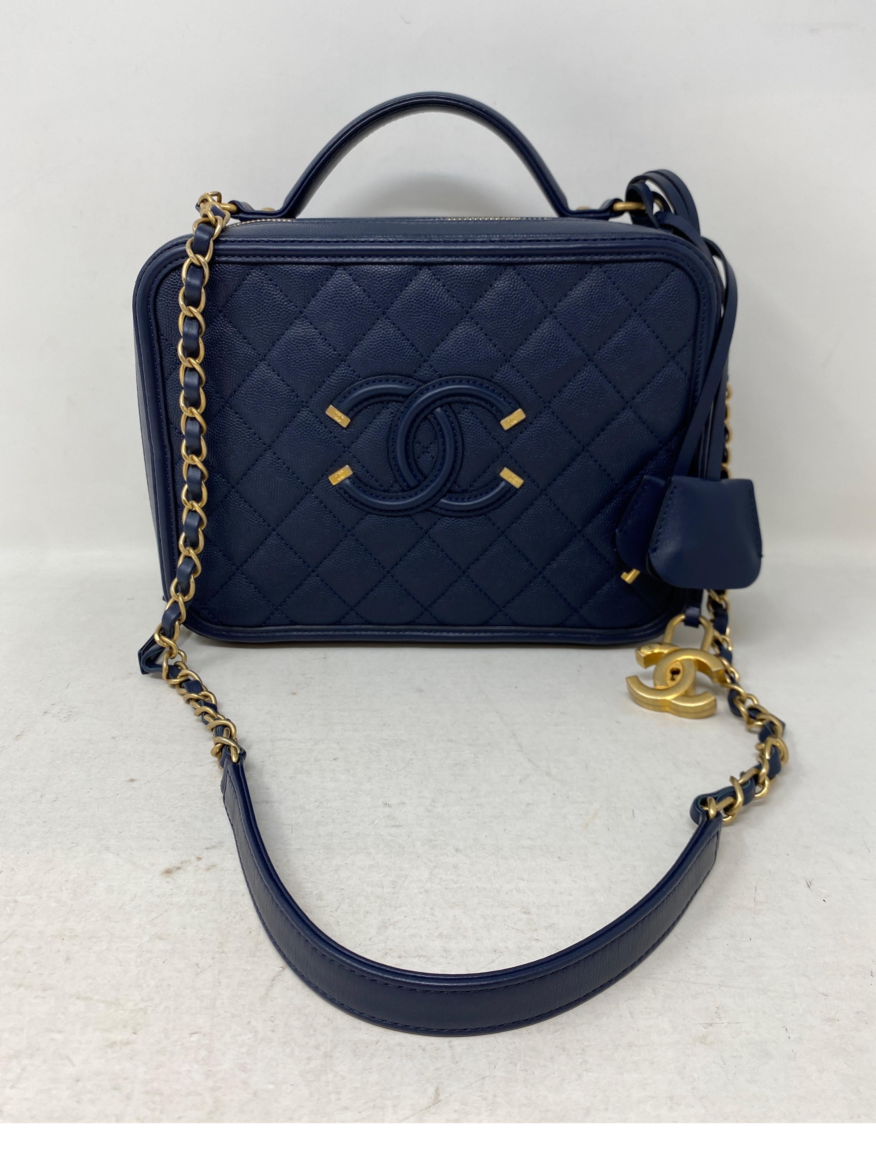 Chanel Navy Vanity Bag  11