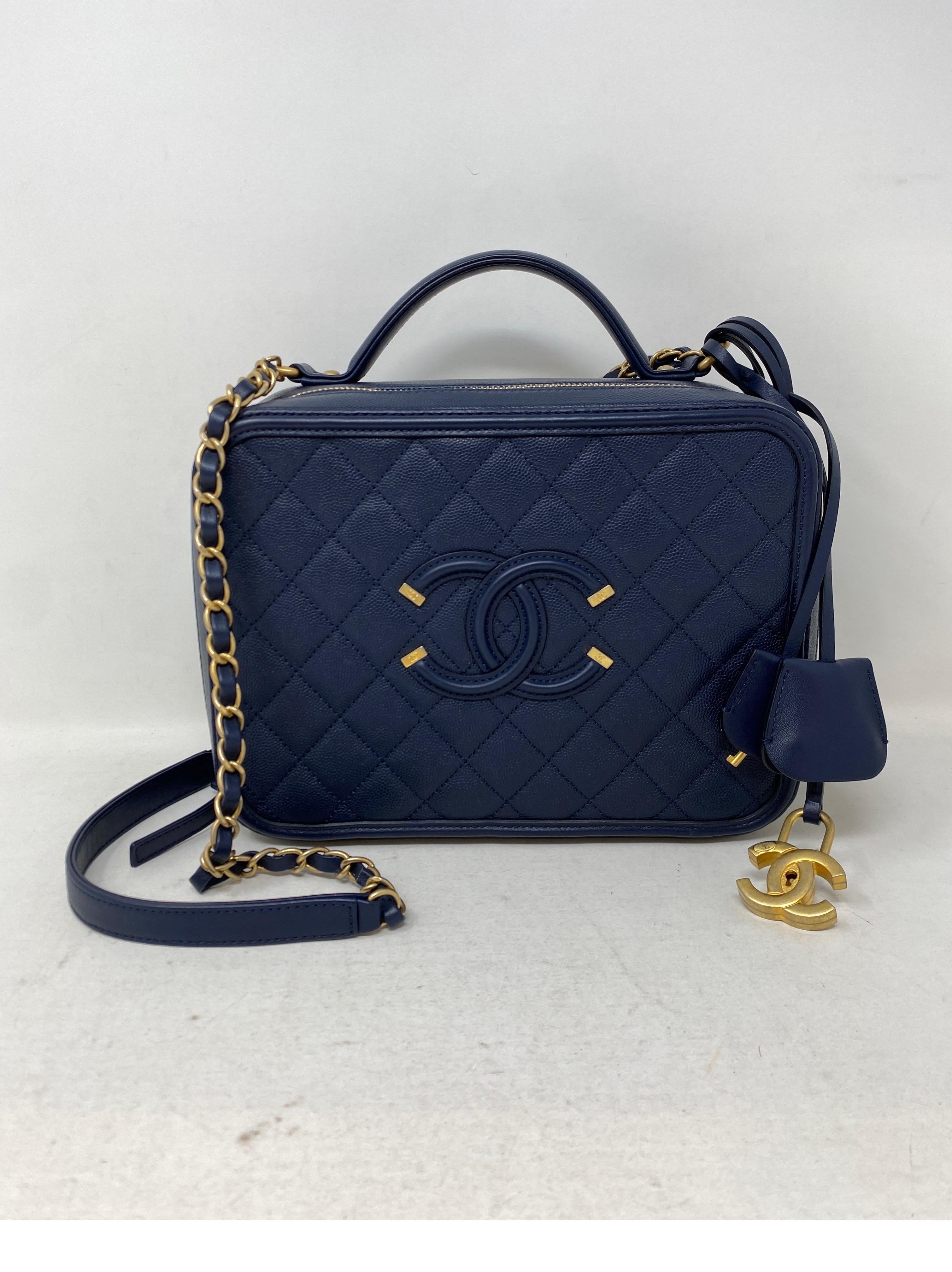 Chanel Navy Vanity Bag  12