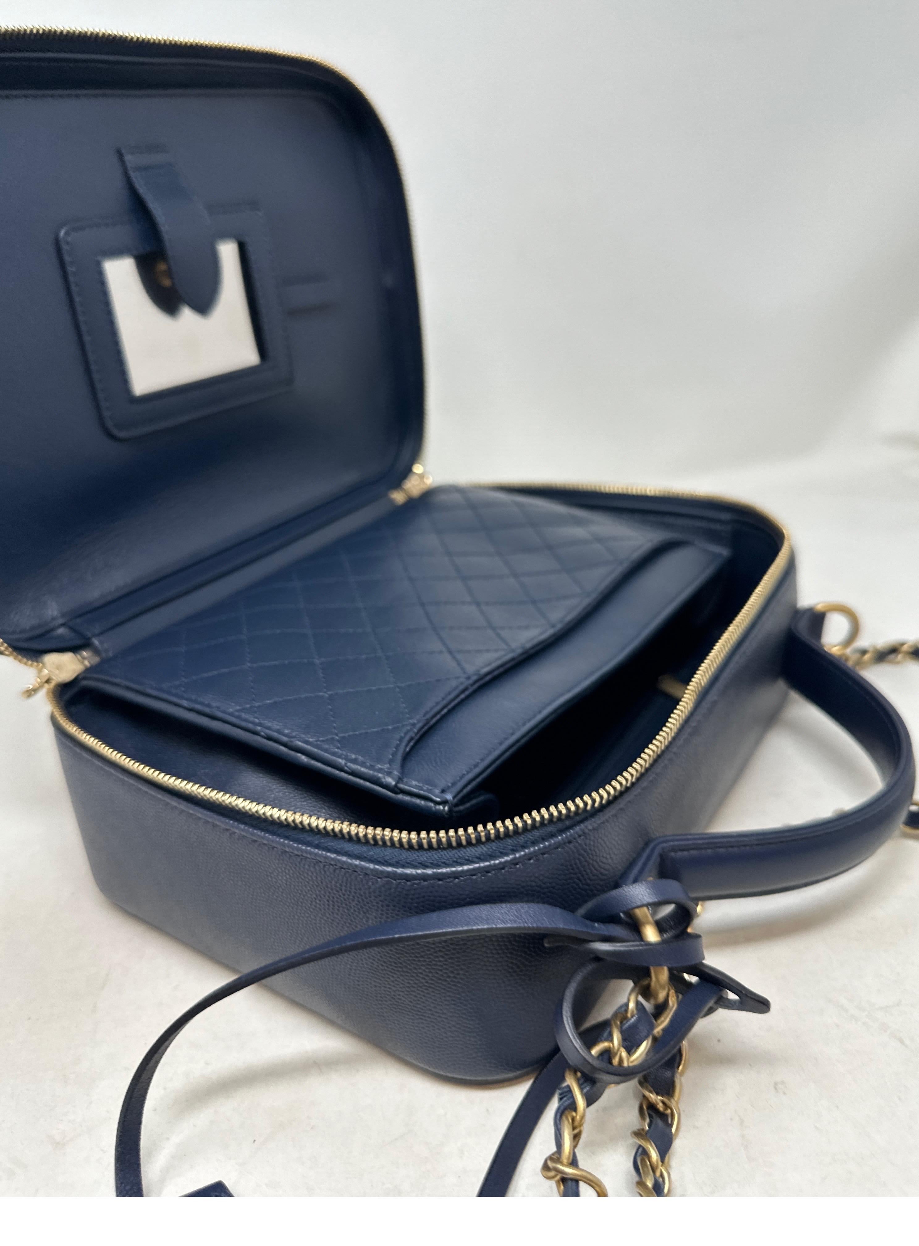 Chanel Navy Vanity Bag  For Sale 13