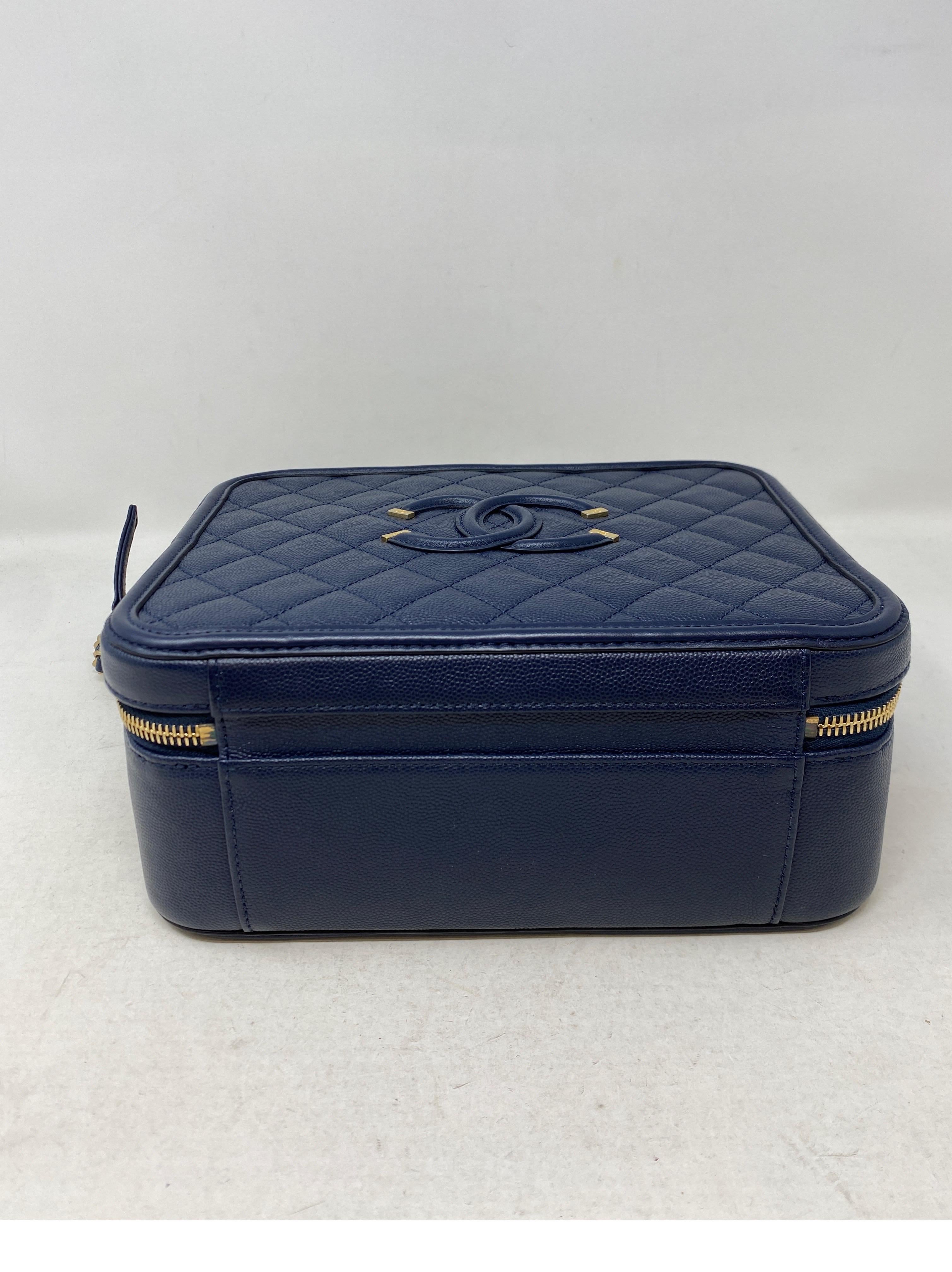 Chanel Navy Vanity Bag  2