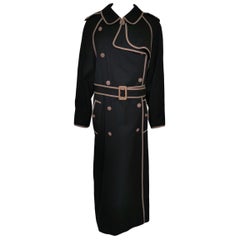 Chanel Navy Vintage 1990s Blue Trench Coat