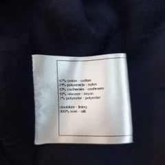 CHANEL Navy/White Braid Trim Tweed Jacket Sz.44