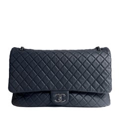 Chanel Navy XXL Classic Travel Flap Bag