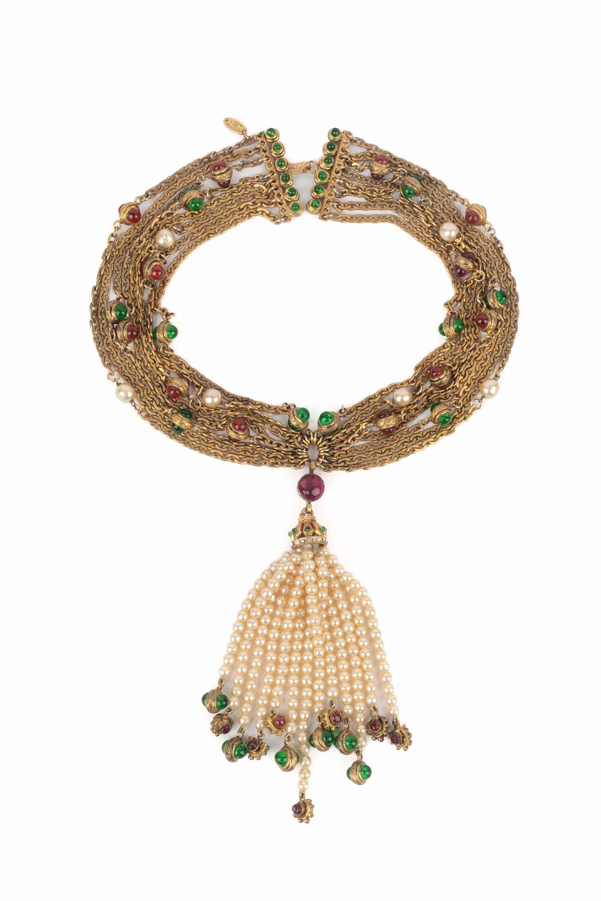 Collier Chanel 1984 Excellent état - En vente à SAINT-OUEN-SUR-SEINE, FR